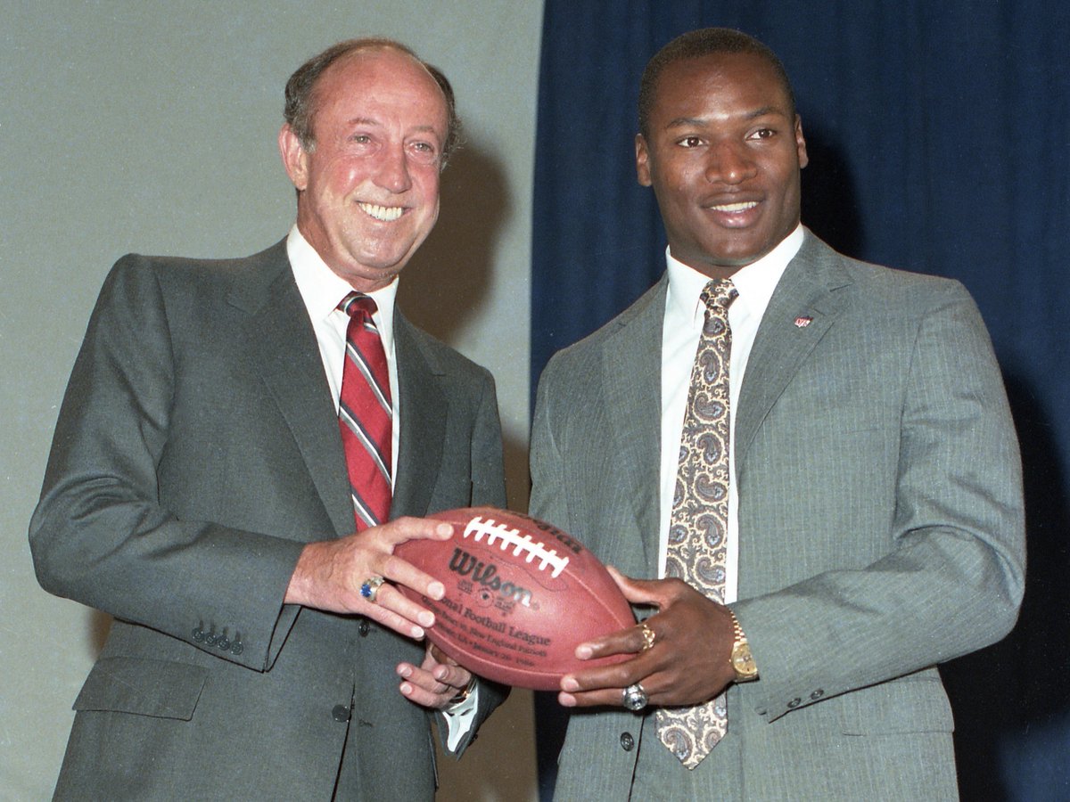 Pro Football Hall of Fame (@profootballhof) on Twitter photo #OTD in 1987, <a href="/BoJackson/">Bo Jackson</a> was selected first overall by the Tampa Bay <a href="/Buccaneers/">Tampa Bay Buccaneers</a>, but the two-sport superstar turned down the offer to pursue baseball with the <a href="/Royals/">Kansas City Royals</a> ⚾️🏈. The next year, the Raiders took a chance on him in Round 7, pulling off one of the greatest draft steals #OTD in 1987, <a href="/BoJackson/">Bo Jackson</a> was selected first overall by the Tampa Bay <a href="/Buccaneers/">Tampa Bay Buccaneers</a>, but the two-sport superstar turned down the offer to pursue baseball with the <a href="/Royals/">Kansas City Royals</a> ⚾️🏈. The next year, the Raiders took a chance on him in Round 7, pulling off one of the greatest draft steals