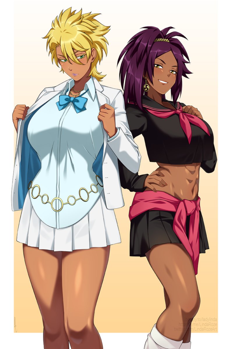 I love to create new Bleach pics. Enjoy some Yoruichi and Tier Harribel!