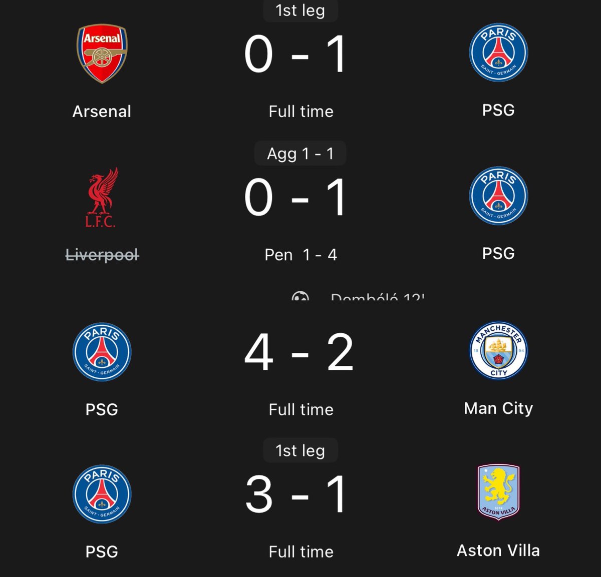 CFC_Janty's tweet photo. PSG owns the Premier league 😭😭 https://t.co/kKq6t77F28