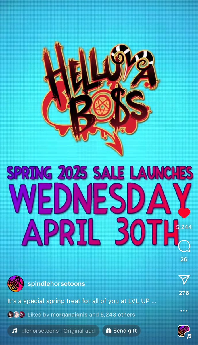 nesspenguin89's tweet photo. Spring merch coming April 30th!!!!ππ
I wonder if we will see more merch or the ones that they presented at LVLUP ππ
#HelluvaBoss #SpringMerch https://t.co/8qcUrW3GBD