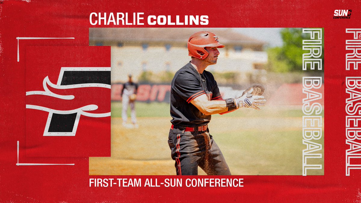 Southeastern Baseball (@seufirebaseball) on Twitter photo Congratulations to Right Fielder Charlie Collins for being named First-Team All-<a href="/SunConference/">The Sun Conference</a>!!
#FuelTheFire🔥 #TheRightWaytoPlay Congratulations to Right Fielder Charlie Collins for being named First-Team All-<a href="/SunConference/">The Sun Conference</a>!!
#FuelTheFire🔥 #TheRightWaytoPlay
