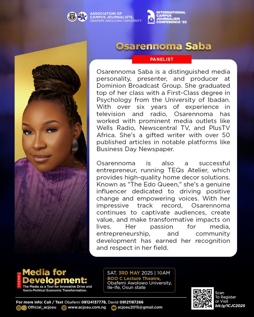 The Association of Campus Journalists (ACJ) OAU tweet media