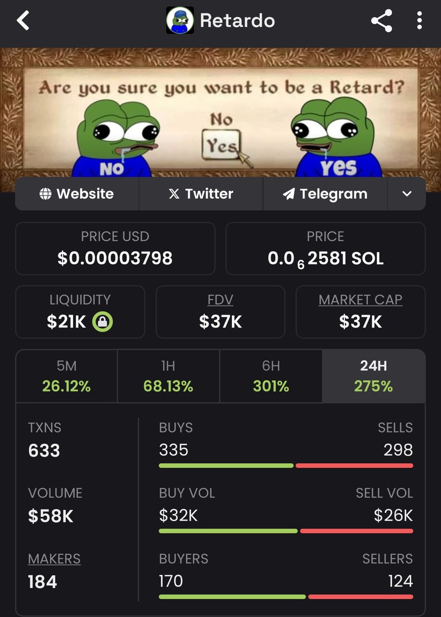 SN8K3_Official's tweet photo. @mistor WAGMI $TARDO 46EfQGu2Fqwy8QXwc2NGkiKJwRpX7WfgbQe59MsXpump https://t.co/MH5rfCv7ia