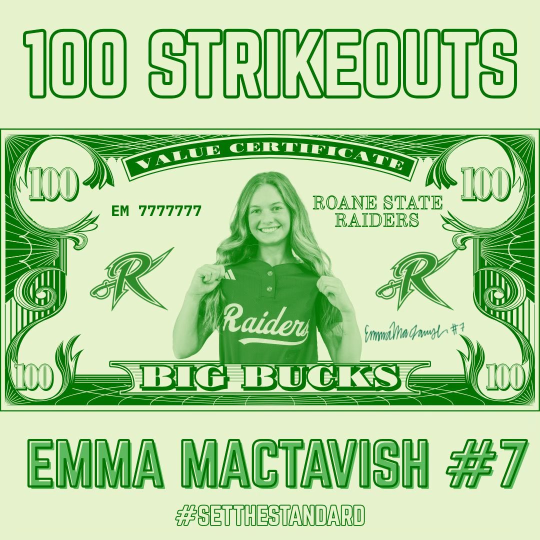As we get ready for the start of the tournament this week- we wanted to take a minute and recognize freshman pitcher, <a href="/MactavishEmma/">Emma MacTavish</a>, on breaking the 100 strikeout mark this season! Congrats! 💵