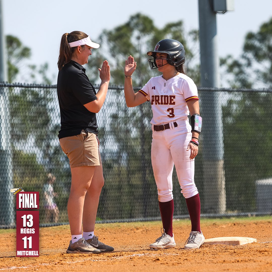 GoRegisPride (@goregispride) on Twitter photo Bianca Burke doing Bianca Burke things in <a href="/_RegisSoftball/">Regis College Softball</a>’s Play-In Win⬇️
Became the new All-Time leader in runs - 1️⃣0️⃣2️⃣
Set a new single season mark in triples - 7️⃣ Bianca Burke doing Bianca Burke things in <a href="/_RegisSoftball/">Regis College Softball</a>’s Play-In Win⬇️
Became the new All-Time leader in runs - 1️⃣0️⃣2️⃣
Set a new single season mark in triples - 7️⃣