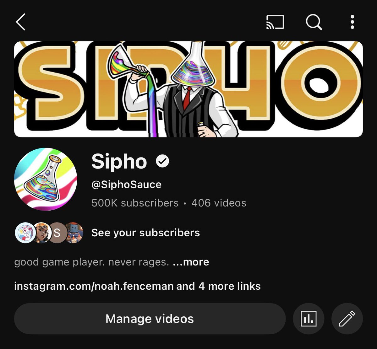 siphoyt's tweet photo. 🎉 500,000 🎉 
That’s a huge milestone, thank you guys for watching my stooopid vids ❤️ https://t.co/goKBkEI9ee