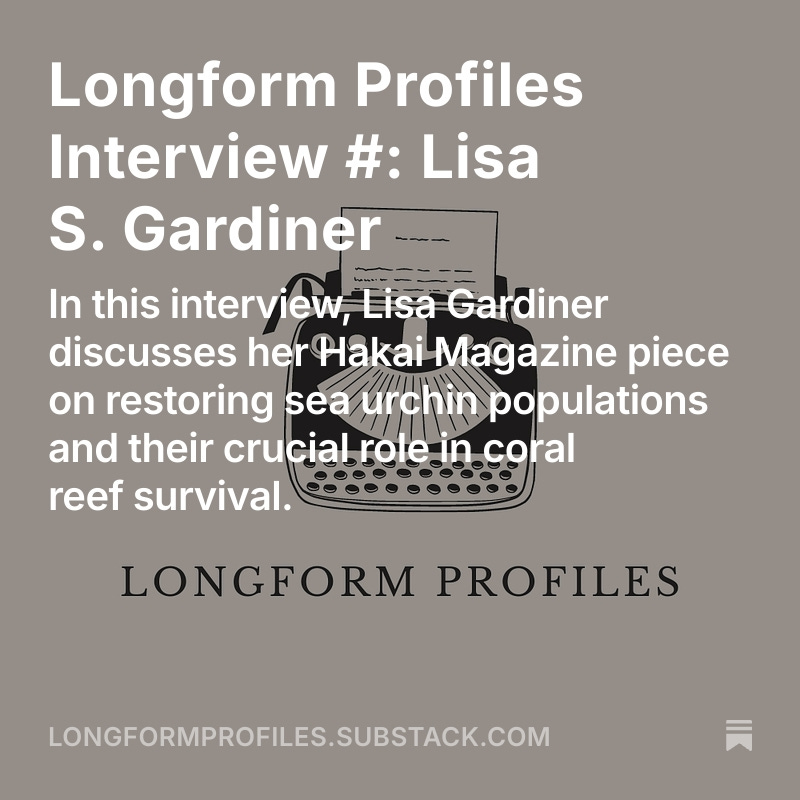We had a conversation with writer and geoscientist <a href="/lsgardiner/">Lisa S. Gardiner</a> about her <a href="/hakaimagazine/">Hakai Magazine</a>  piece on sea urchin restoration, the surprising challenges of raising them in labs, and why small creatures often have the biggest impact.