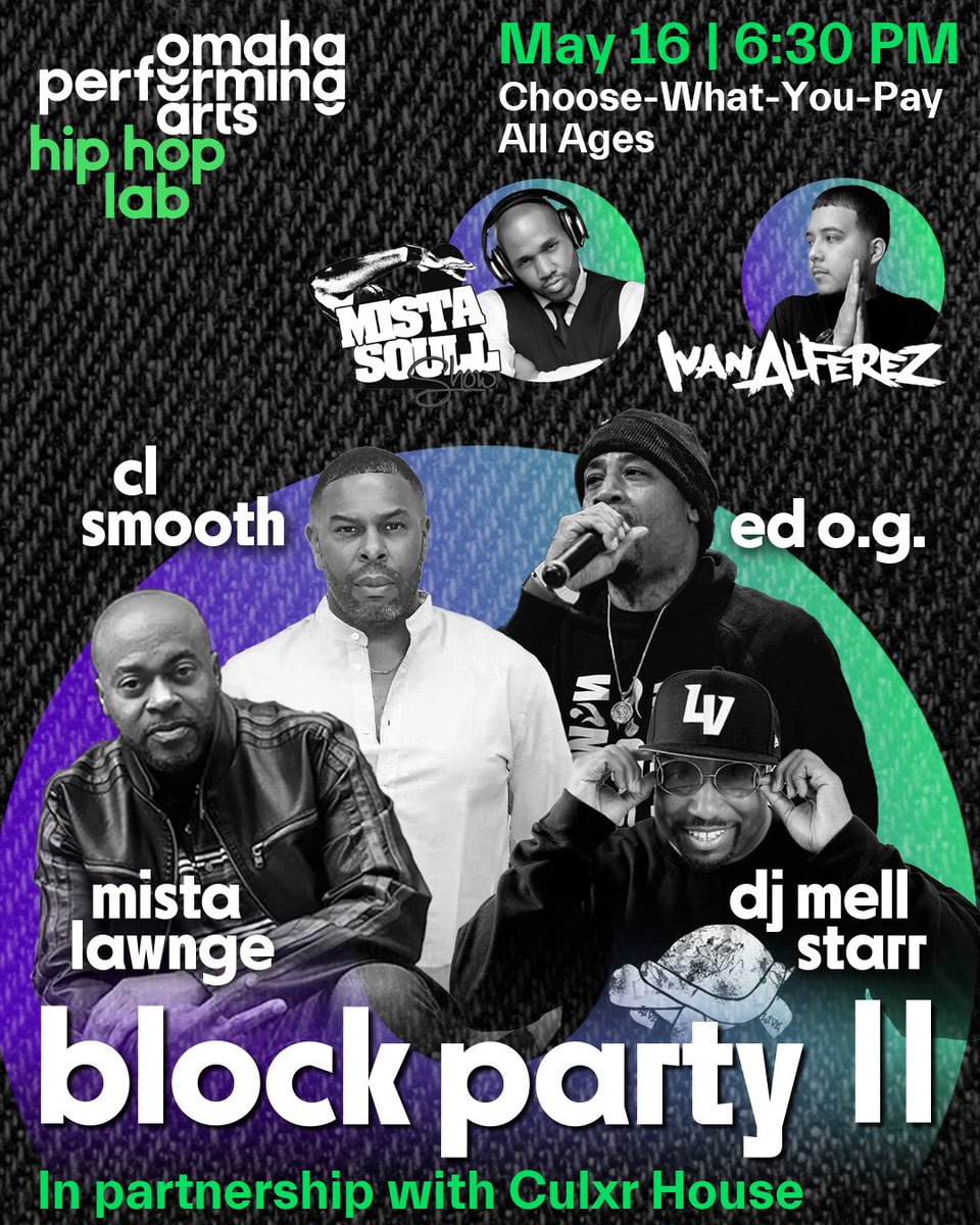 Hip Hop Lab Block Party II is back with <a href="/Culxrhouse/">Culxr House</a>! 💥 Put it on the calendar… Friday, May 16 🎶 Featuring our guy, <a href="/DjIvanAlferez/">Ivan Alferez</a>! 🙌 Details at power1069fm.com! <a href="/OPerformingArts/">operformingarts</a>