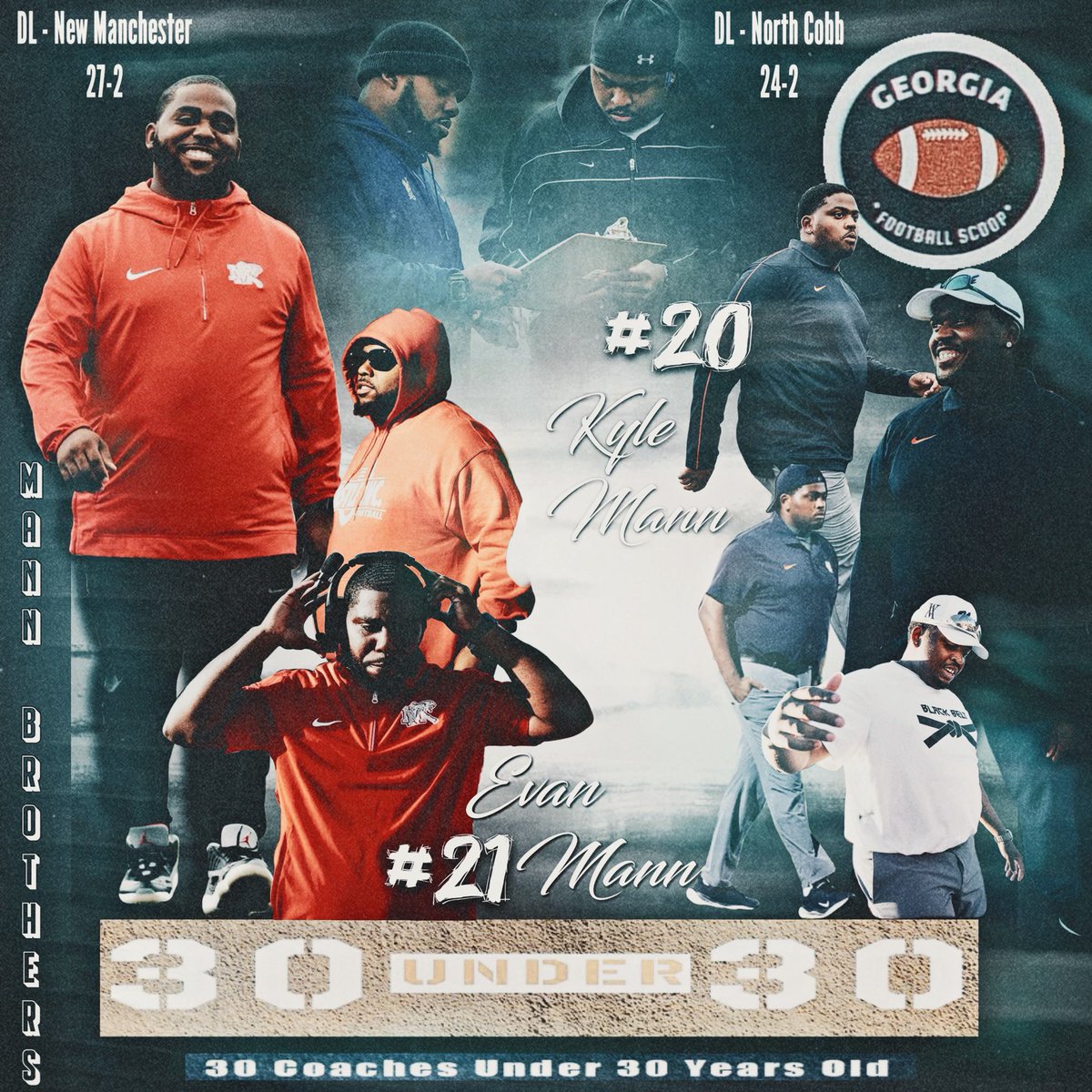 Kyle Mann (@coachkylemann) on Twitter photo 1st year coaching ✅
More than beyond blessed to be awarded one of the best coaches under the age of 30 in the state of Georgia even more special to be on the list right next to my brother ❤️
<a href="/GeorgiaFBScoop/">Georgia Football Scoop</a> 1st year coaching ✅
More than beyond blessed to be awarded one of the best coaches under the age of 30 in the state of Georgia even more special to be on the list right next to my brother ❤️
<a href="/GeorgiaFBScoop/">Georgia Football Scoop</a>