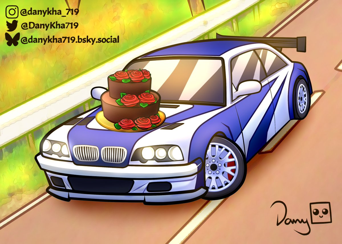 I was commissioned to draw a birthday illustration featuring the BMW m3 GTR from Need for speed: Most wanted.🏎️💨

This was the result, I hope you like it. 🩵 ( 4/06/2025 )

#VGenComm #Vgen