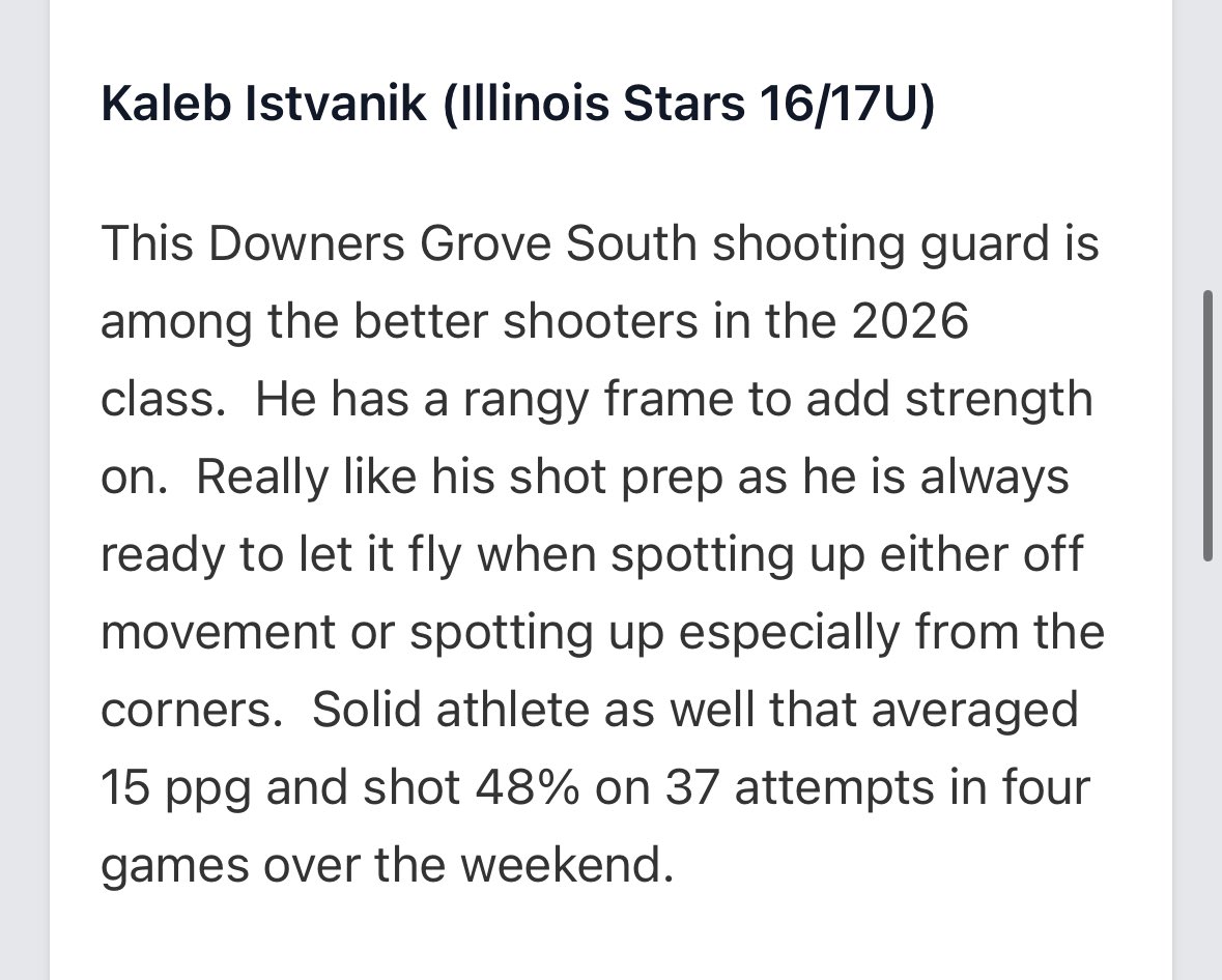 Thank you <a href="/PrepHoopsIL/">Prep Hoops Illinois</a> for the write up!