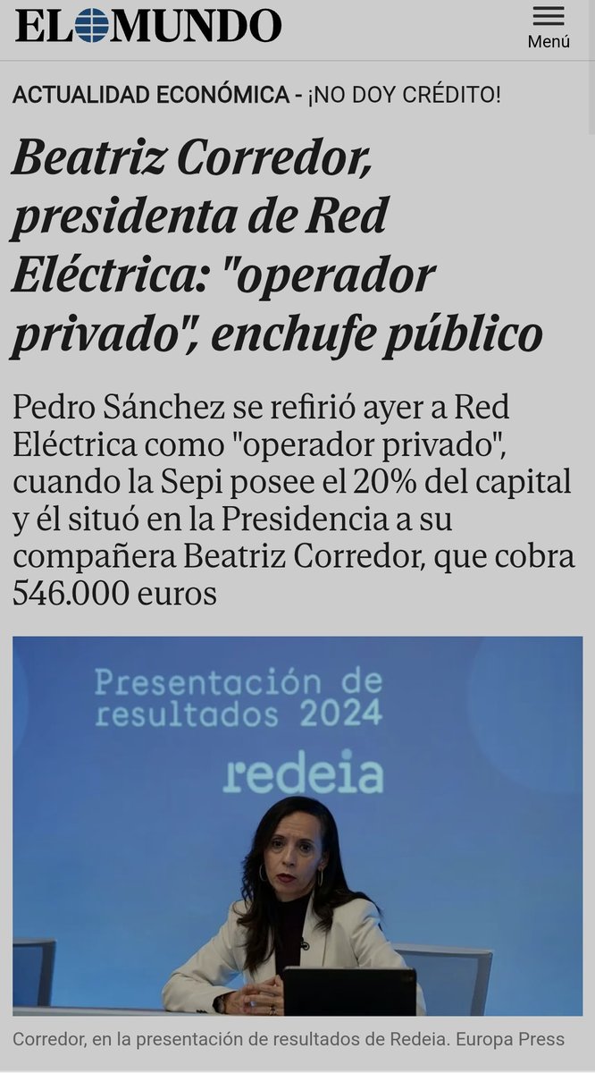 epesimo's tweet photo. Ahora dice el delincuente #Sánchez: "Vamos a exigir responsabilidades a los operadores PRIVADOS por el #apagon"
¡Son empresas PÚBLICAS gestionadas por SOCIALISTAS nombrados por él!
#YoConMazon #ElCascabel29A #30AbrilESP #LaNoche24h #LaHora30A #TEM30A #Elprogramadear30A #Psoe #YAS30A #AR30A #PP