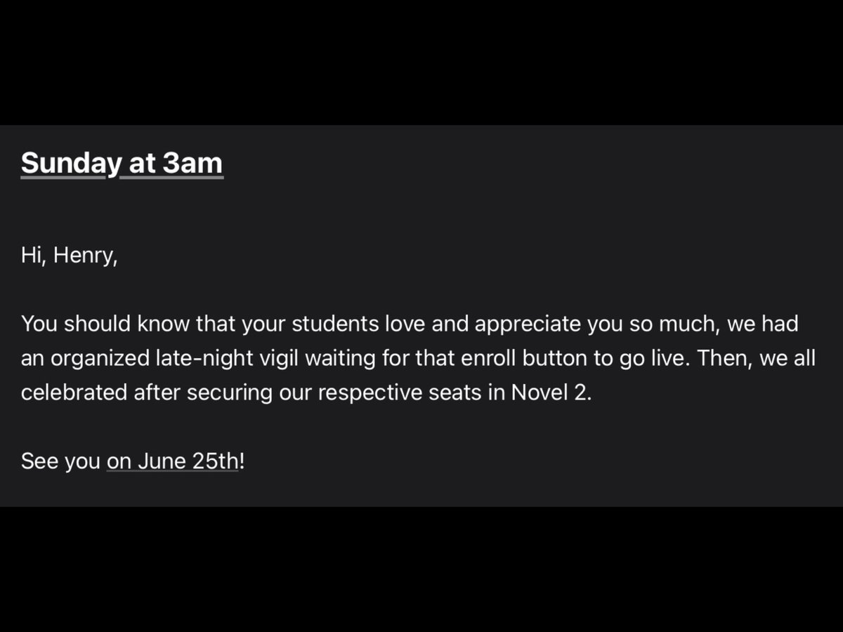 MY GROUPIES
OMG, my #UCLA <a href="/WritersProgram/">Writers' Program</a> students are so hard core. Enrollment just opened and the class is already almost full. They’ve said that they’re going to start camping out in front of their computer screens to get a good seat for 06/25. 
Love,
Henry
#writers #groupies