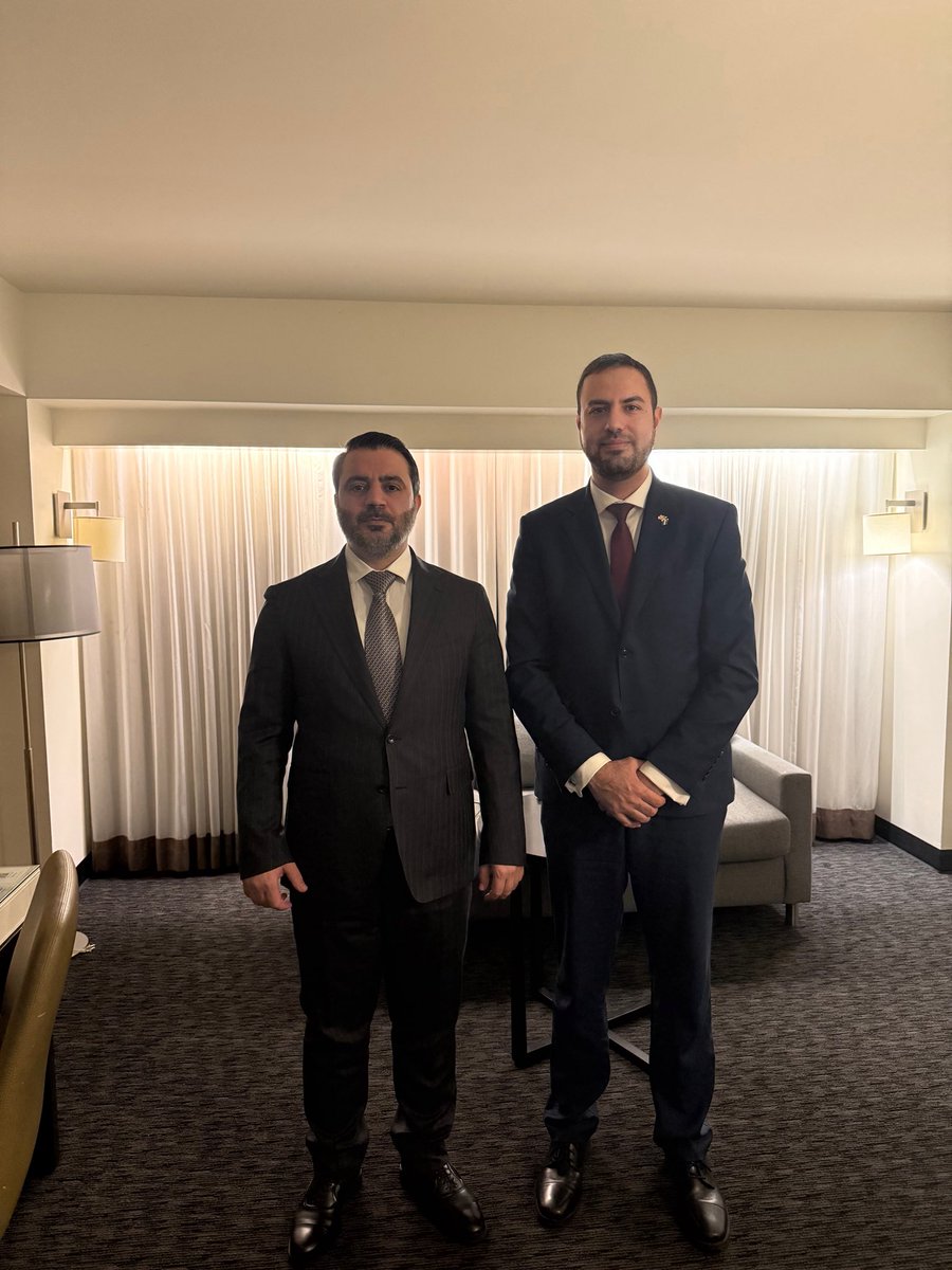 MG (@mhdaghanem) on Twitter photo Yesterday in New York, I had a constructive conversation with Syria’s Foreign Minister, His Excellency Mr. Asaad al-Shaibani <a href="/AssadAlshaibani/">أسعد حسن الشيباني</a>. We discussed the #Syrian Government’s efforts—under his leadership and that of President Ahmad al-Sharaa—to reorient Syria’s foreign Yesterday in New York, I had a constructive conversation with Syria’s Foreign Minister, His Excellency Mr. Asaad al-Shaibani <a href="/AssadAlshaibani/">أسعد حسن الشيباني</a>. We discussed the #Syrian Government’s efforts—under his leadership and that of President Ahmad al-Sharaa—to reorient Syria’s foreign