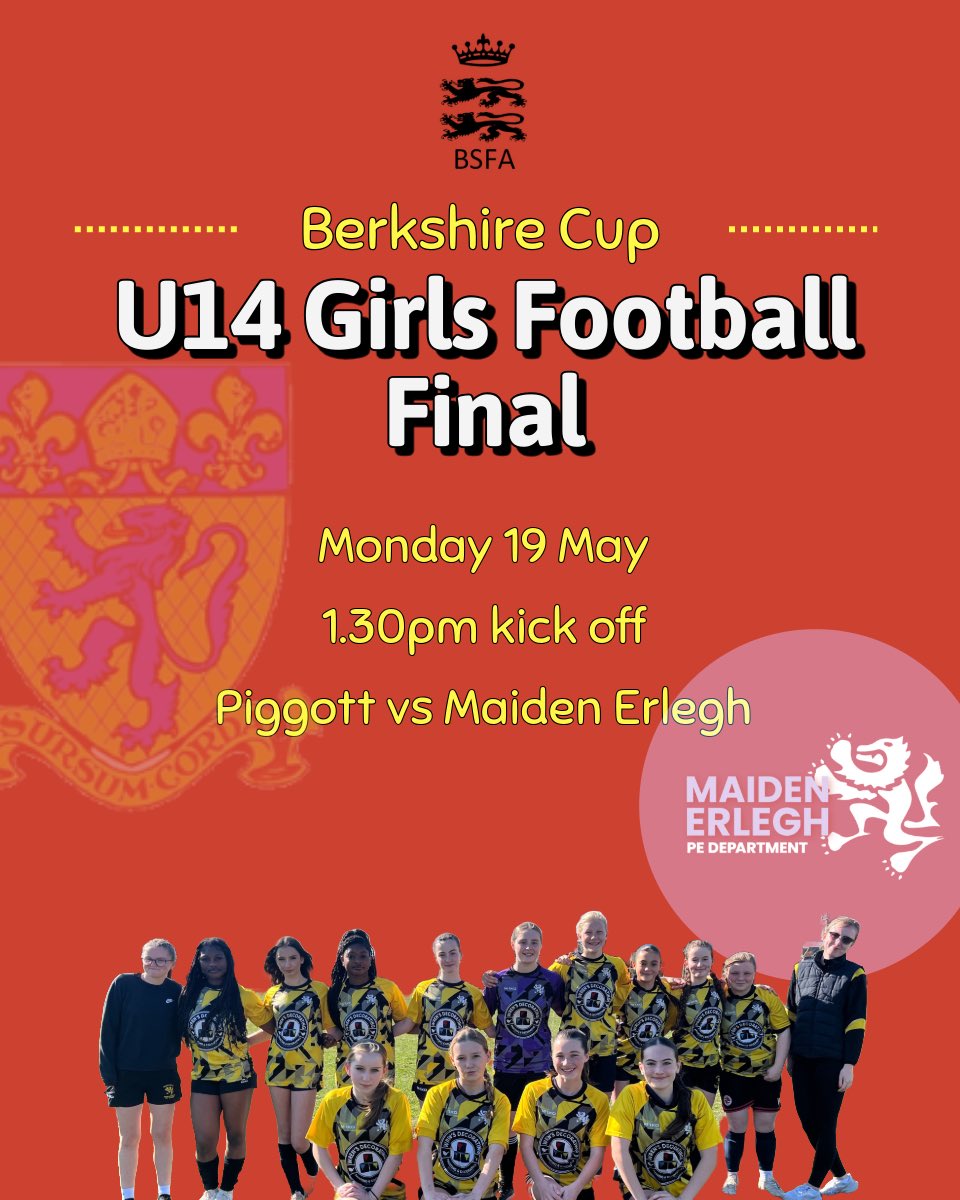 A huge game coming up for the U14 girls football team!