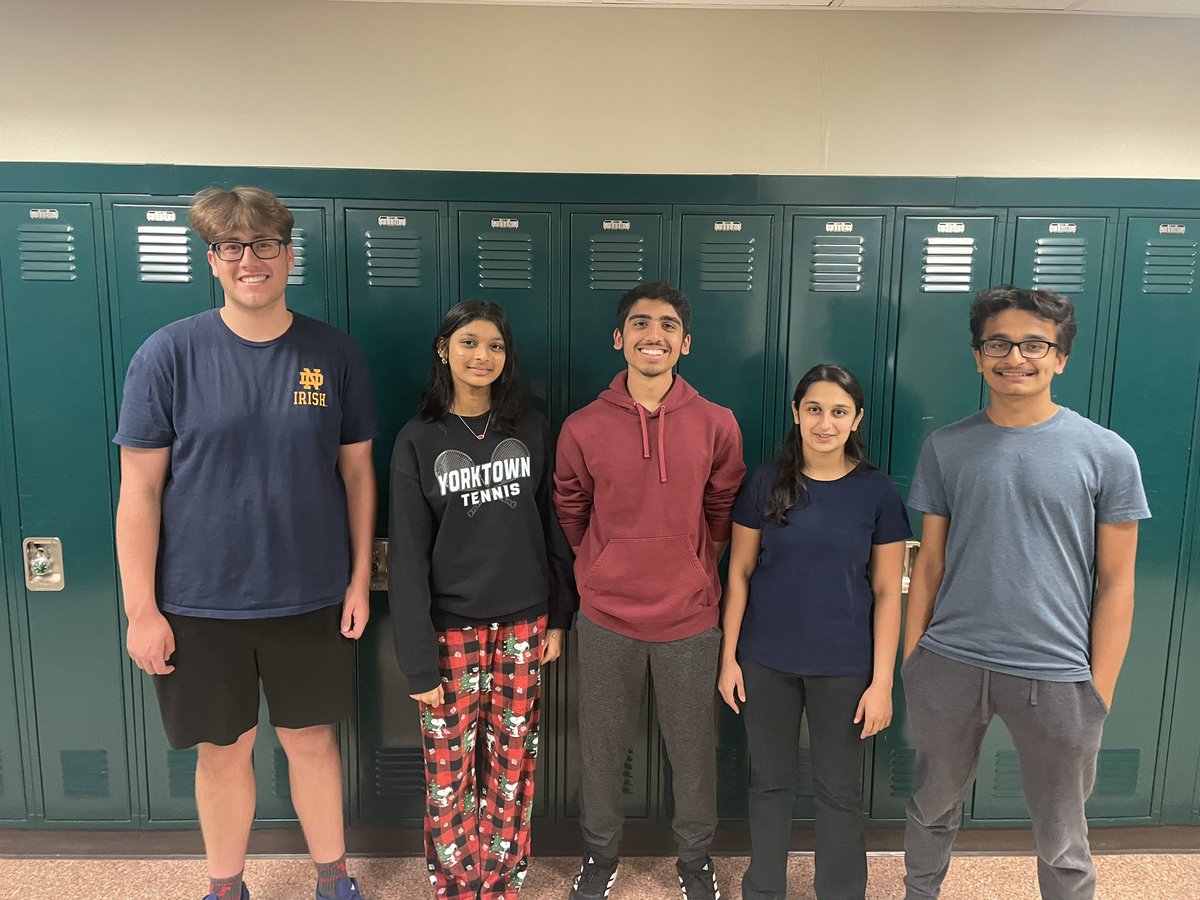Congratulations to Jashvi, Vaishu, Siddharth, Max, and Saarth for winning awards at this year’s Tri County Science and Technology Fair! Jashvi also was named the top high school presenter! She will present in June at Science Congress in Syracuse, NY. <a href="/YorktownCSD/">YorktownCSD</a> <a href="/YHSDeGennaro/">Mr. Joseph DeGennaro</a>