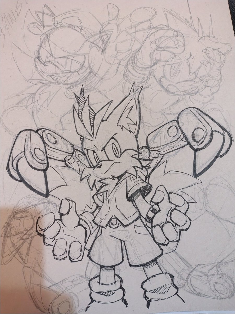 Abrí mi cuaderno, aprovecho a mostrar el sketch que había usado en papel pero adapte en digital al final.