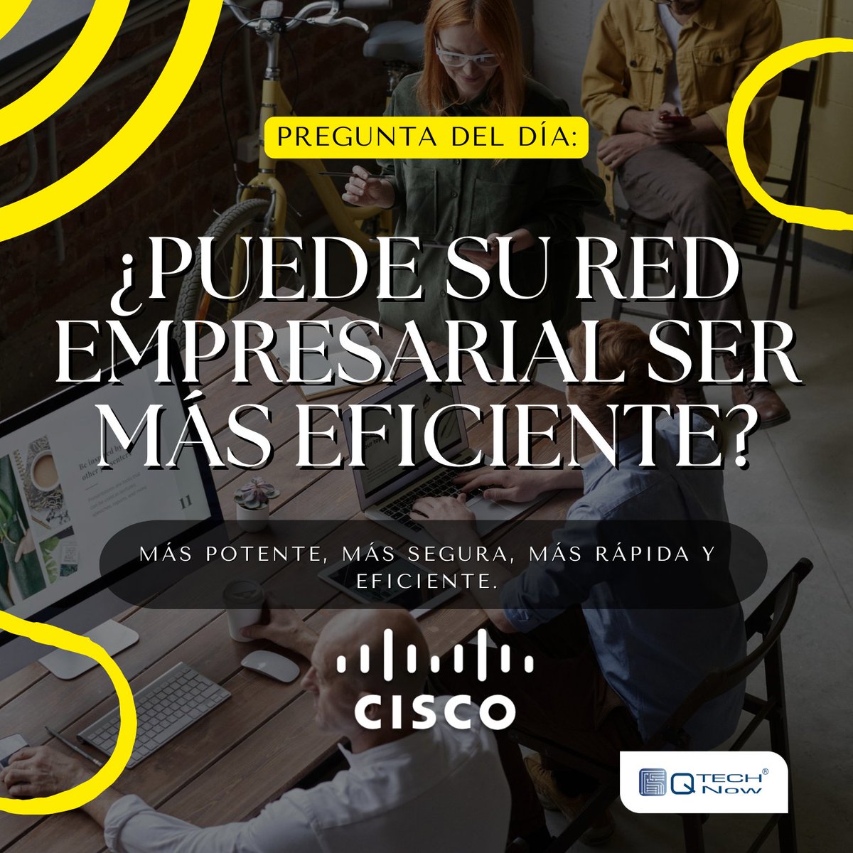 qtechnow's tweet photo. Una buen administrador de TI sabe que siempre hay oportunidad de mejora para optimizar las redes que administra. Basta con preguntarnos: ¿Puede esta red ser más potente, más rápida, más segura, más eficiente?
Los equipos Cisco facilitan los recursos para alcanzarlo. https://t.co/hpMHQGvREO
