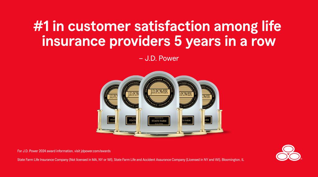 Thank you for rating us #1 in customer satisfaction among life insurance providers, five years in a row. It’s an honor to help protect your family.