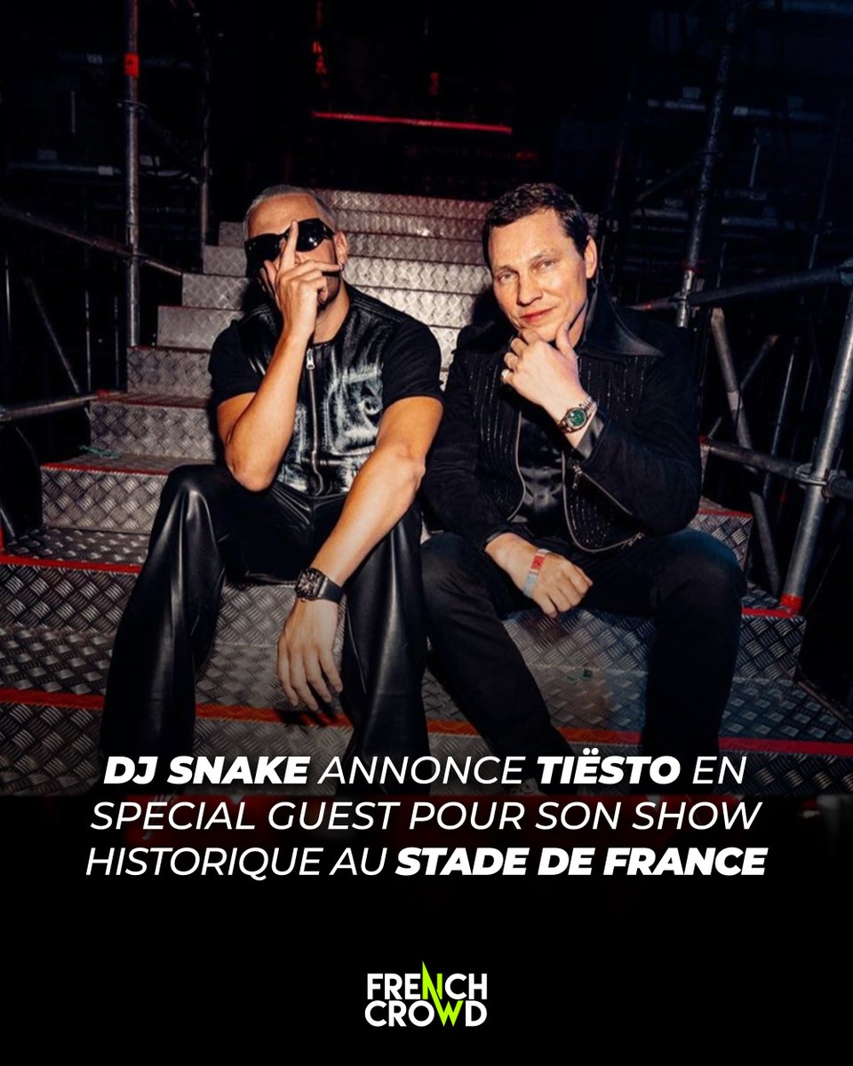 frenchcrowd's tweet photo. -@djsnake annonce la présence du néerlandais @tiesto en spécial guest de son show HISTORIQUE au @stadefrance le 10 mai prochain ! Qui sera présent ??? 🇫🇷 😱 🔥 https://t.co/4B0VCcu0fX