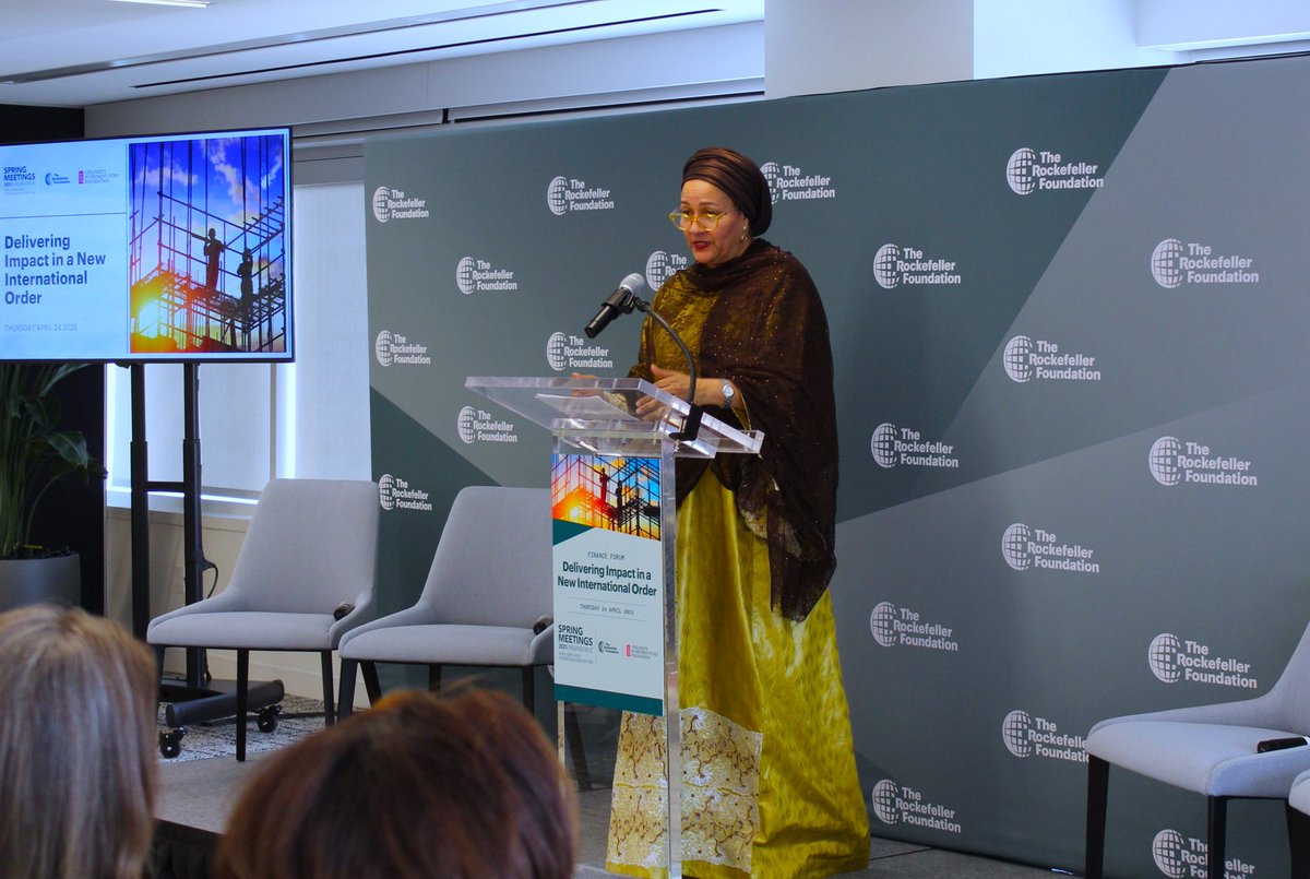 The next chapter of development must be written in results—not promises.

We have the tools. We have the momentum.

Let’s make finance work for measurable, meaningful, and lasting impact—delivering on the SDGs.

<a href="/RockefellerFdn/">The Rockefeller Foundation</a>