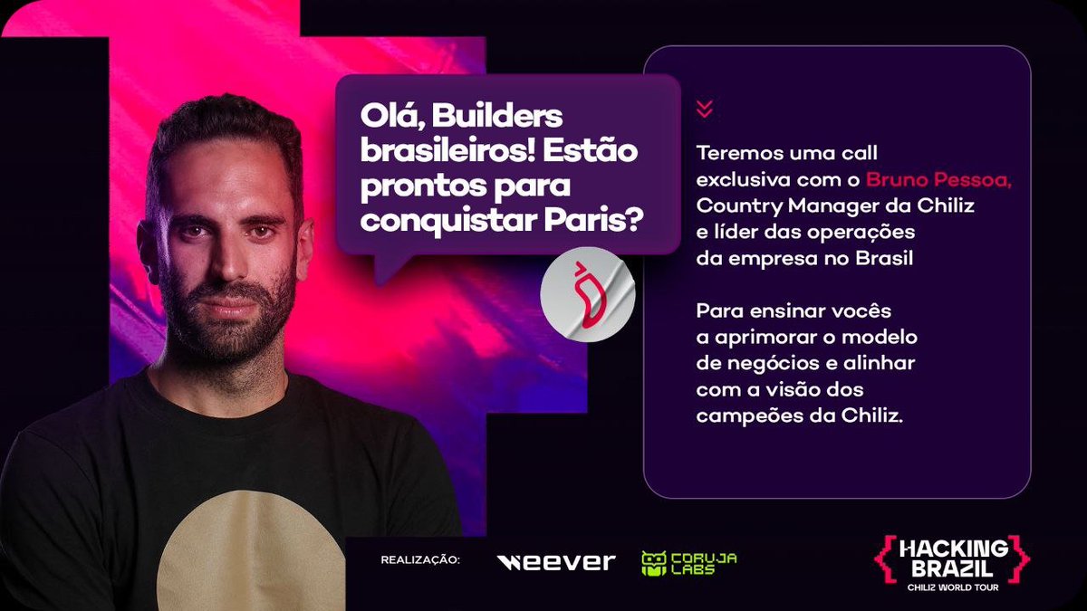 Chiliz_BR's tweet photo. Está cosntruindo mas ainda um pouco perdido?
Acesse nosso discord para bater um papo com @BrunoPessoa22 Country Manager da @Chiliz No Brasil
⏰Amanhã as 12h
🔗Acesse 👉 https://t.co/oKpYSicDNb
#ChilizChain 🌶️ #FanHack https://t.co/Y0ROAjJoDh