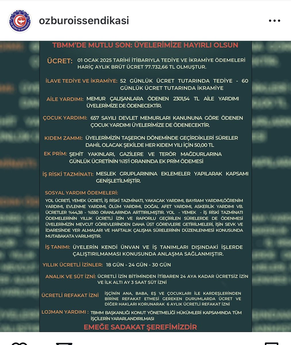 TBMM’ de imzalanan işçi sözleşmesi. Memurun aldığı aile yardımı işçilerede verilmesine karar verilmiş.( bekâr memur alamaz) 
Ama işçilerin aldığı tediye, ikramiye memura verilmiyor. 
Size kabaca hesap edeyim. 
Tediye ikramiye ortalamasıyla alacakları ücret = 72 bin tl