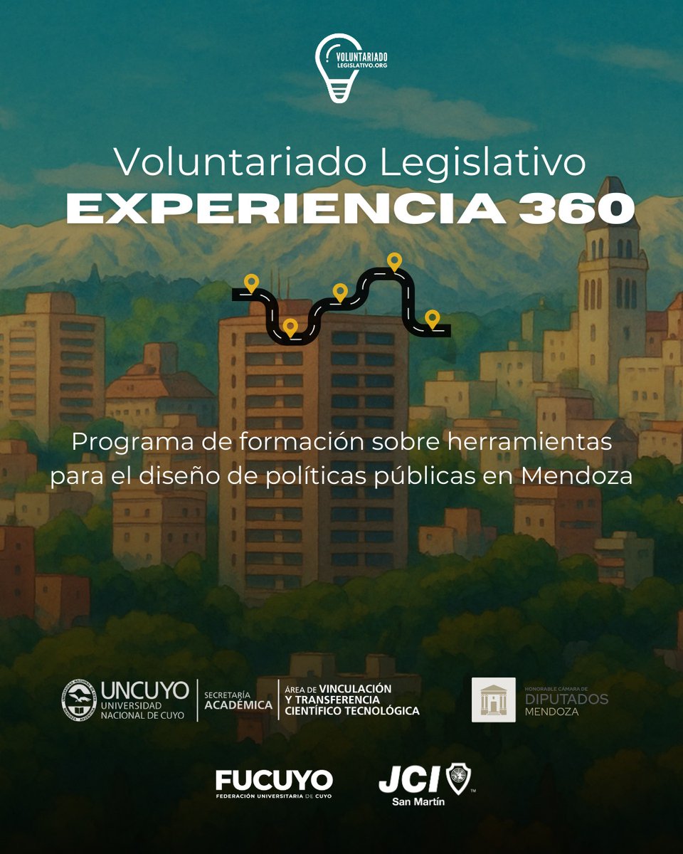 VoluntariadoLeg's tweet photo. 🚀 ¡Llega la Experiencia 360° del Voluntariado Legislativo! Frmación en desarrollo, innovación, ambiente y liderazgo.
🤝 Networking con legisladores y referentes.
👥 Dirigido a jóvenes, profesionales y organizaciones.
📍 ¡Inscribite! https://t.co/SjtxVRDYPG https://t.co/qa7Qr1EDiW