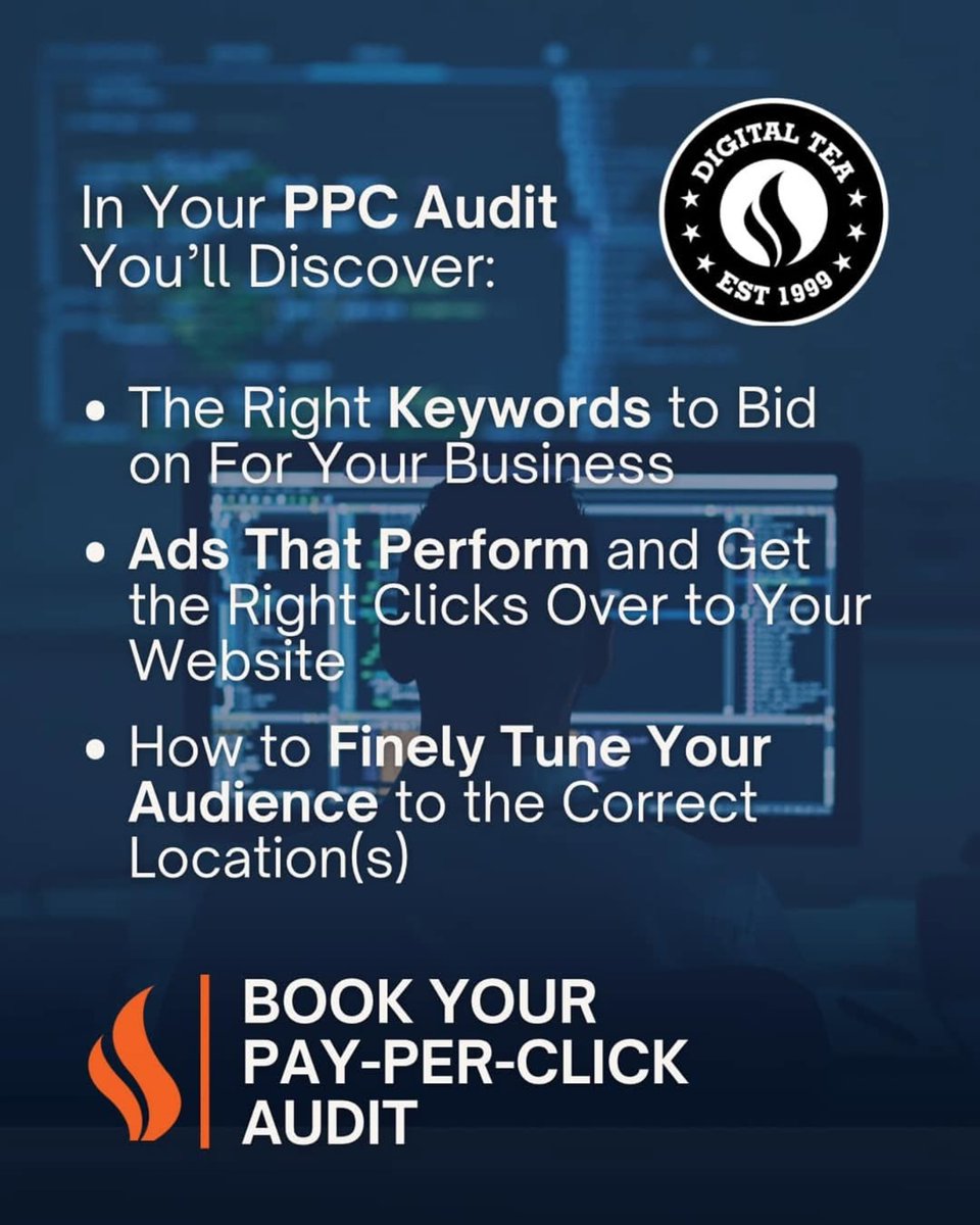 If you’re investing in ads but not seeing the conversions you want — it’s time for a check-up. Our PPC Audit uncovers;

The right keywords to target
Ads that actually perform
How to finely tune your audience so you’re hitting the right people at right time digitaltea.com/ppc-audit/