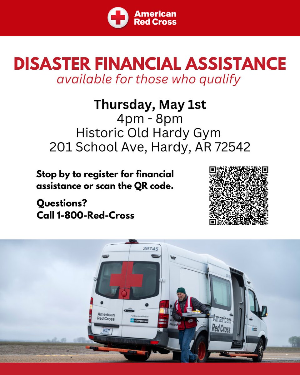 The American Red Cross is reaching out to those affected by the recent tornadoes, flooding and severe weather to discuss eligibility for financial assistance. If your home was damaged during recent storms, you may be eligible for financial assistance. 

If you are in the Hardy