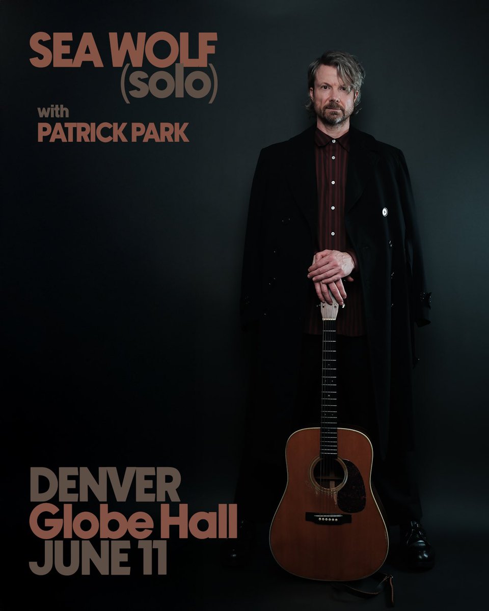 Excited to announce my best pal Patrick Park will be joining me for the Denver show at <a href="/GlobeHallDenver/">Globe Hall</a> on June 11!

Tickets: seawolfmusic.com/tour