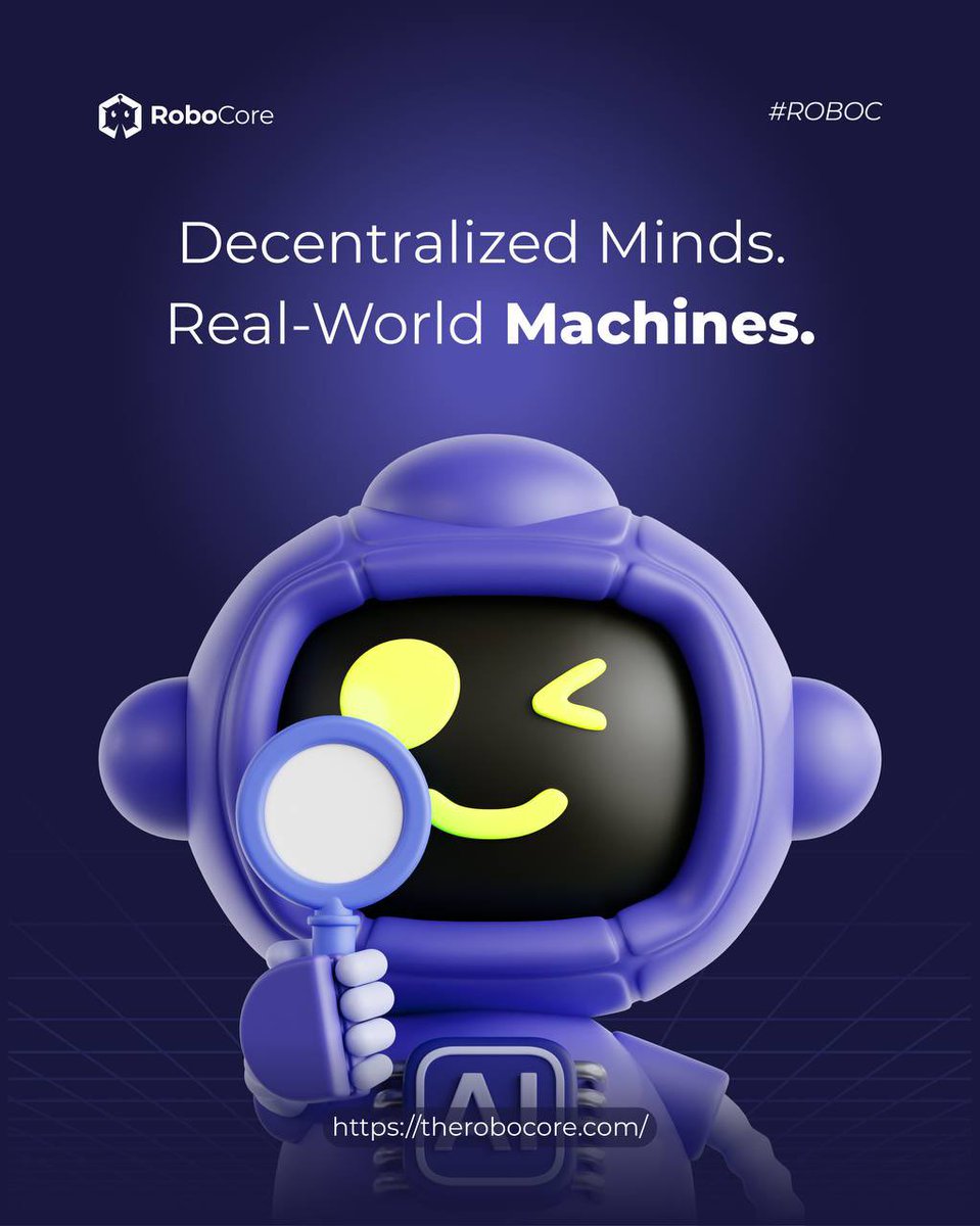 XfJoe_7's tweet photo. @Overdose_AI The age of Physical AI is here.
@robocoreerc connects autonomous machines to Ethereum — no middlemen, no limits. Just pure, on-chain intelligence powering real-world action.
Code has a body now.
$ROBOC 🤖🔩
#RoboCore #AIonEthereum #PhysicalAI #Web3Machines #OnChainRobotics https://t.co/uMVGOs9Bnf
