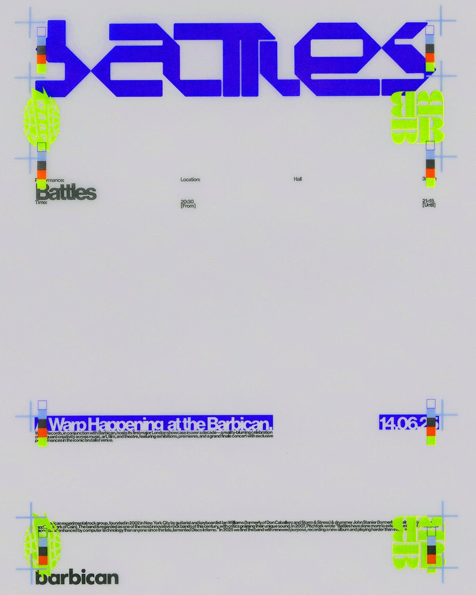 A WARP AT THE BARBICAN: BATTLES