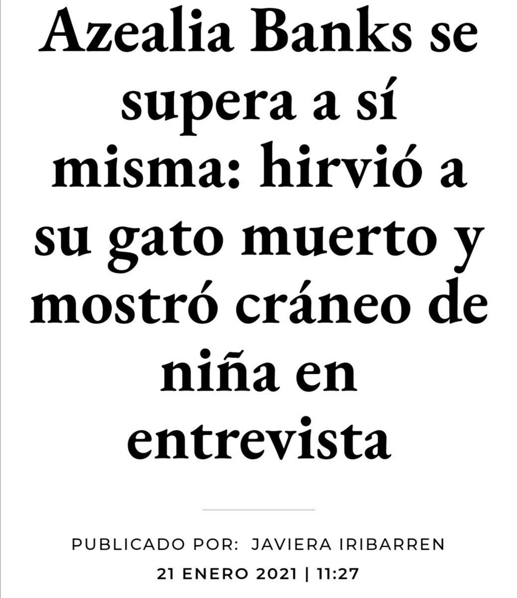 caixun3009's tweet photo. La rapera gringa Azealia Banks,Hirvio a su gato muerto y mostró cráneo de una niña y critica a Cony Capelli por besar a Bigote Alexis Sánchez Johannes Kaiser #LaLocaDelSenado INDH Francesco Muñoz Jeannette Jara Catalina Pérez Ciper #AzealiaBanks https://t.co/2JFiGM9xlo