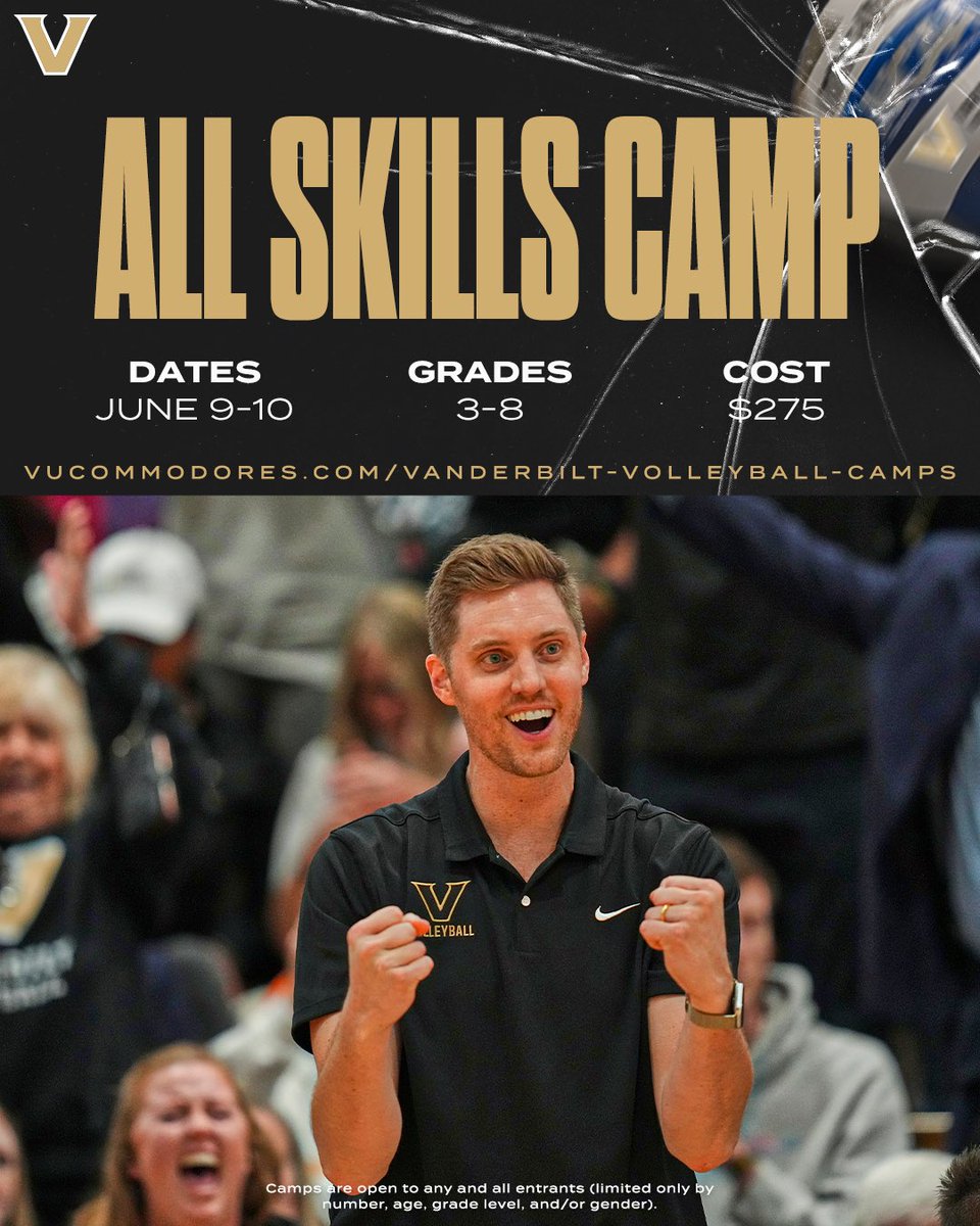 ☎️💪🏐

Summer camps are calling…are you in?! 

🔗 vucommodores.com/vanderbilt-vol…