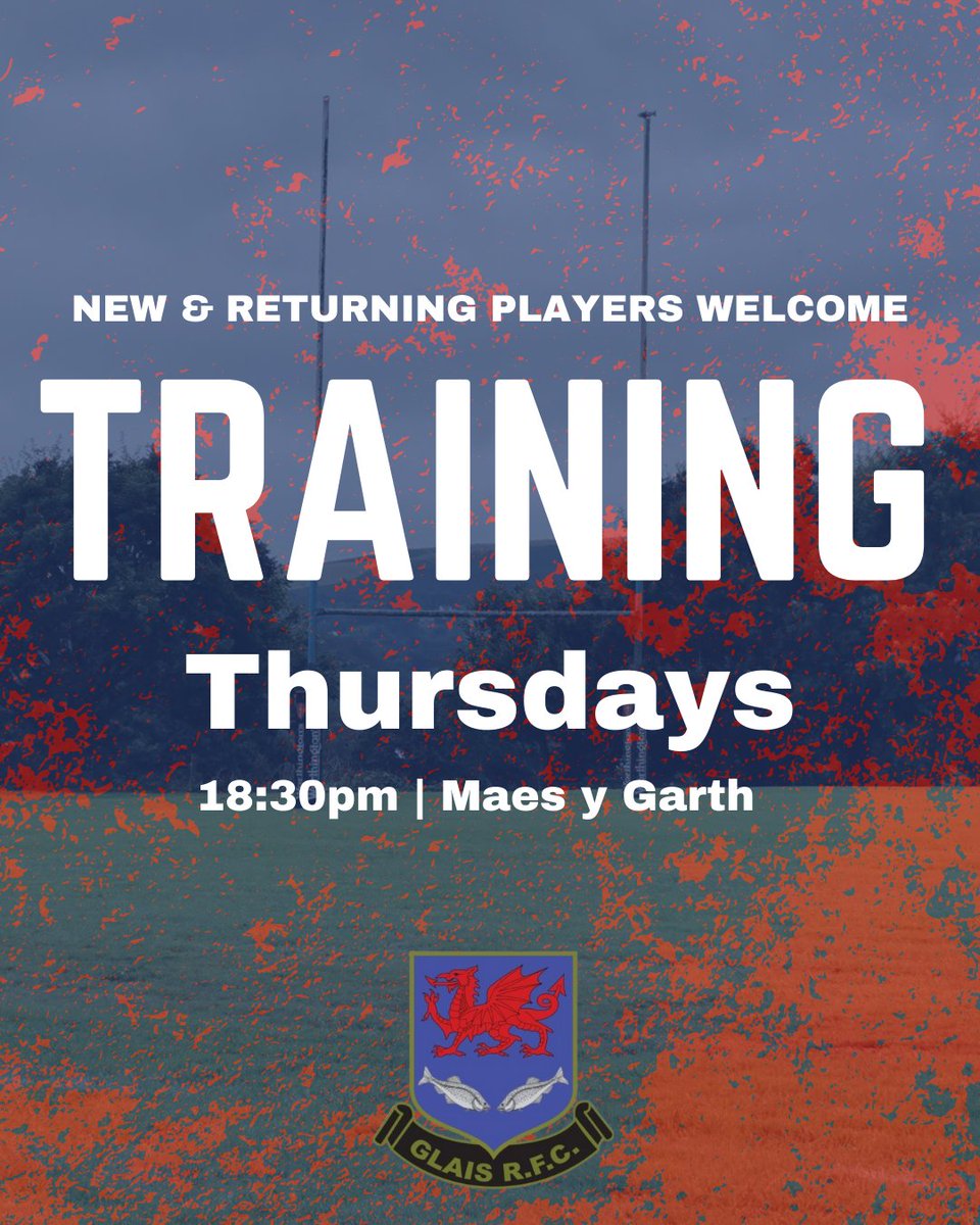 OFF SEASON......NEVER HEARD OF HIM 👀

📆 THURSDAYS 
⏰️ 18:30 
📍Maes Y Garth 

New &amp; Returning players welcome 🔵🔴

#Glaisrfc