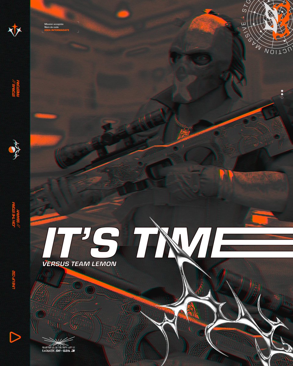 Team_Storm8's tweet image. La Tempête est lâchée en ESEA #INTERMEDIATE !⚡️

🕖 20H00 
🎙️ @SkredS8 &amp;amp; @kialogaVLR 
▶️ Twitch.tv/storm8gg