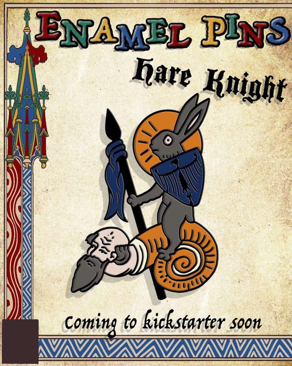 ArtofArklin's tweet photo. When medieval monks got bored, they drew weird stuff in margins. Now you can wear their procrastination products as glorious enamel badges! Kickstarter live now!
https://t.co/3adljPuLFx
#MerryMarginalia #MedievalMarginalia https://t.co/mAvJoCMfEn