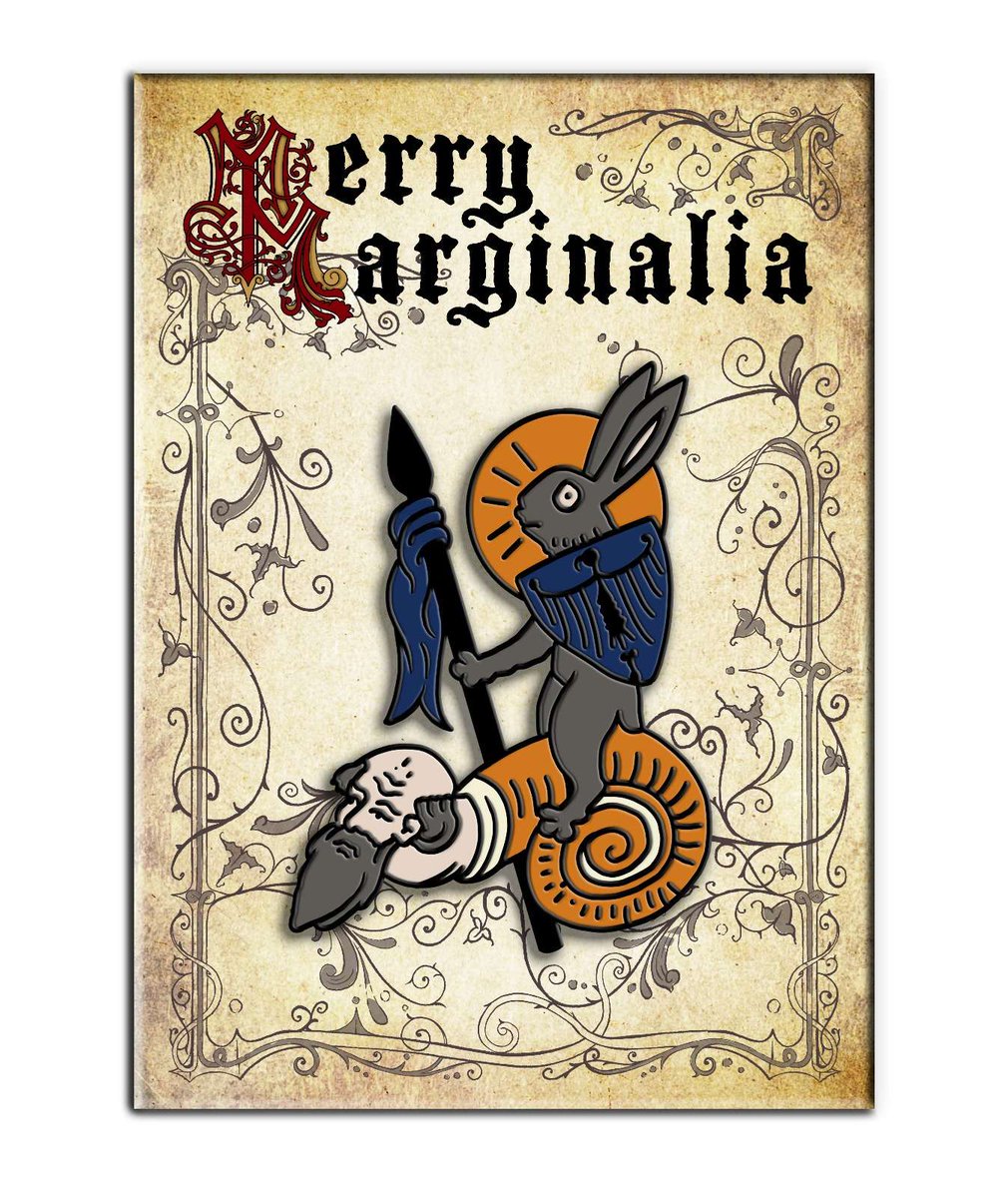ArtofArklin's tweet photo. When medieval monks got bored, they drew weird stuff in margins. Now you can wear their procrastination products as glorious enamel badges! Kickstarter live now!
https://t.co/3adljPuLFx
#MerryMarginalia #MedievalMarginalia https://t.co/mAvJoCMfEn