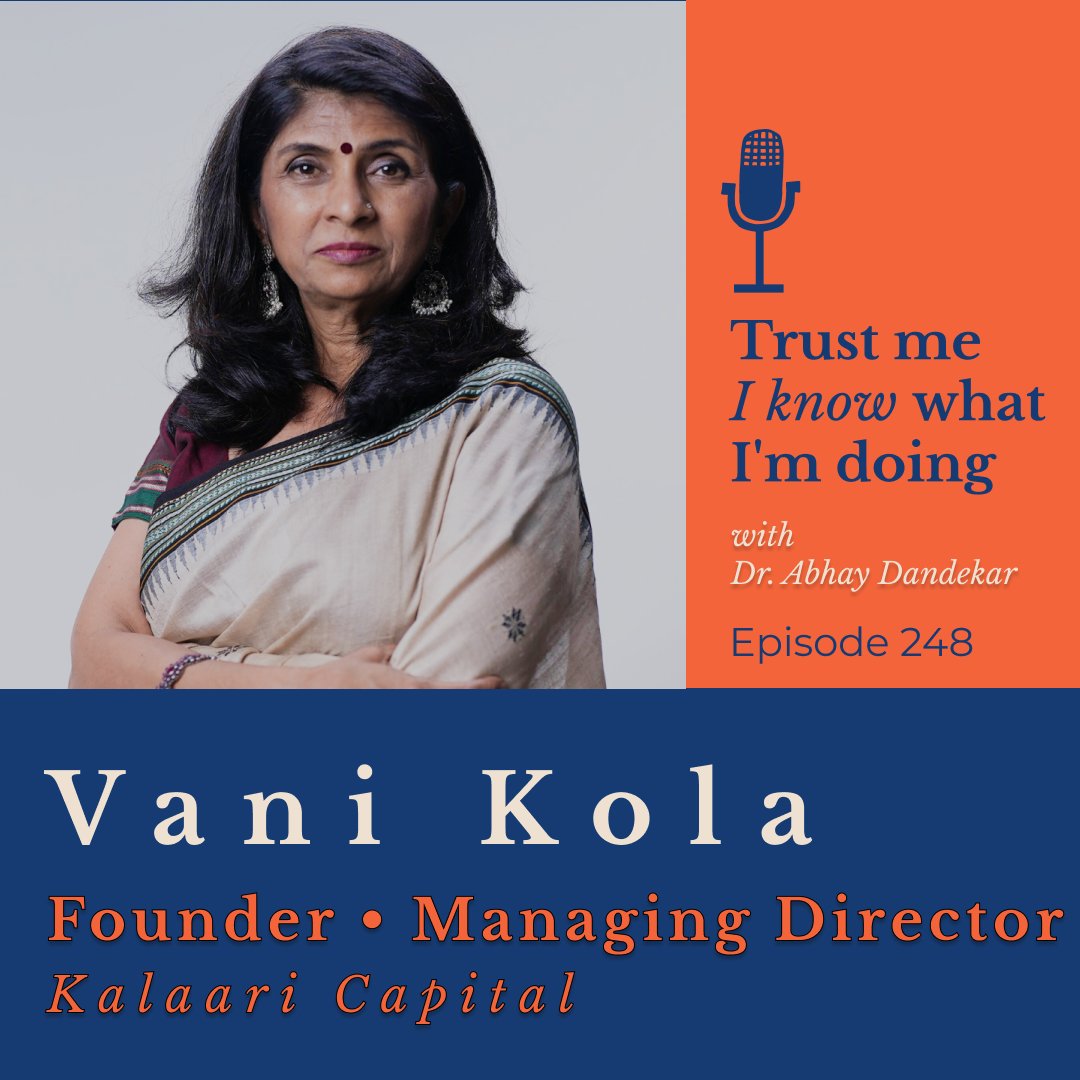 Abhay Dandekar, MD FAAP (@abhaydandekar) on Twitter photo Thrilled to share a conversation with one of India’s most inspiring venture capitalists, <a href="/VaniKola/">Vani Kola (vanik.eth)</a> founder of <a href="/Kalaari/">Kalaari Capital</a> on how leading with purpose and clarity drive scaled excellence and community
Watch and listen here:
lnkd.in/g4Z9v-sz Thrilled to share a conversation with one of India’s most inspiring venture capitalists, <a href="/VaniKola/">Vani Kola (vanik.eth)</a> founder of <a href="/Kalaari/">Kalaari Capital</a> on how leading with purpose and clarity drive scaled excellence and community
Watch and listen here:
lnkd.in/g4Z9v-sz