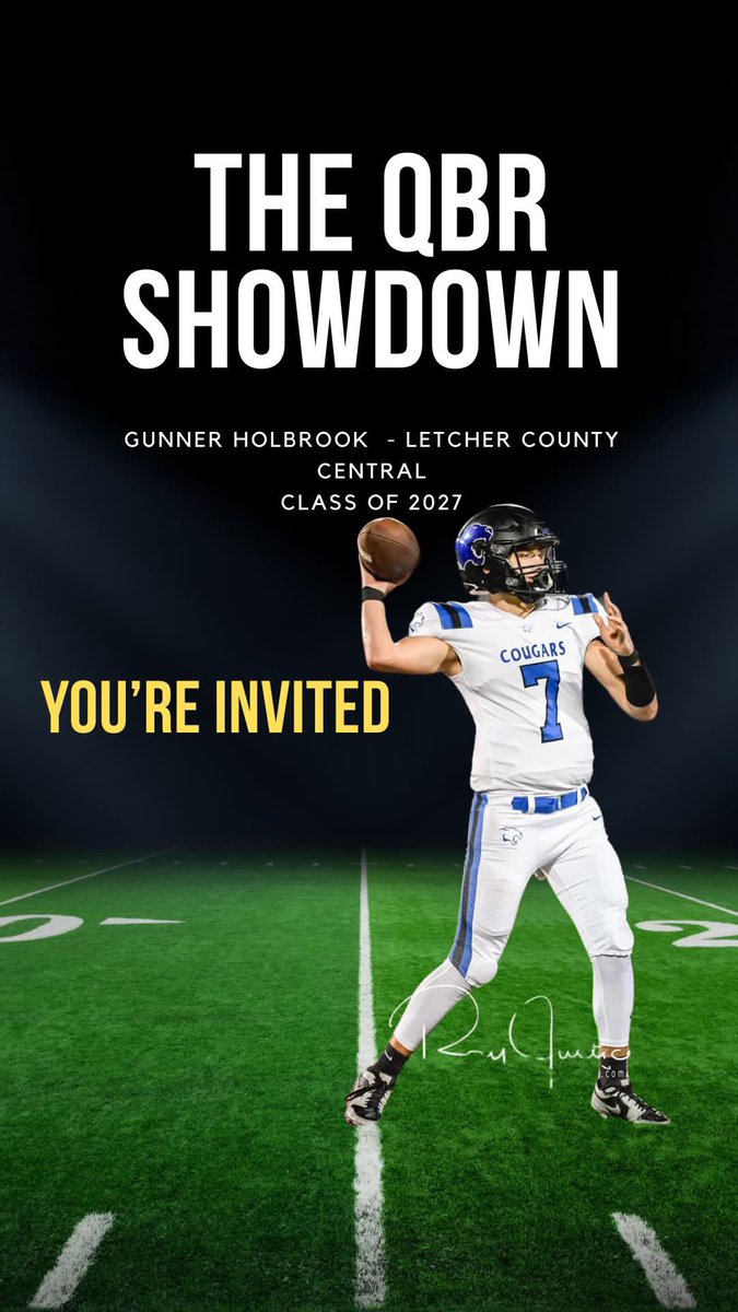 Gunner Holbrook (@holbrook_gunner) on Twitter photo huge thank you to <a href="/QBREIGN/">QB Reign</a> for the invite to the showdown! super stoked for this opportunity, and pumped to compete and showcase my talents!
<a href="/KYFUTURESTARS/">Ricco Hughes</a> <a href="/PrepRedzoneKY/">Prep Redzone Kentucky</a> <a href="/DDSportsNetwork/">D&D Sports Network</a> <a href="/QBUniverseQBU/">QBUniverse</a> huge thank you to <a href="/QBREIGN/">QB Reign</a> for the invite to the showdown! super stoked for this opportunity, and pumped to compete and showcase my talents!
<a href="/KYFUTURESTARS/">Ricco Hughes</a> <a href="/PrepRedzoneKY/">Prep Redzone Kentucky</a> <a href="/DDSportsNetwork/">D&D Sports Network</a> <a href="/QBUniverseQBU/">QBUniverse</a>