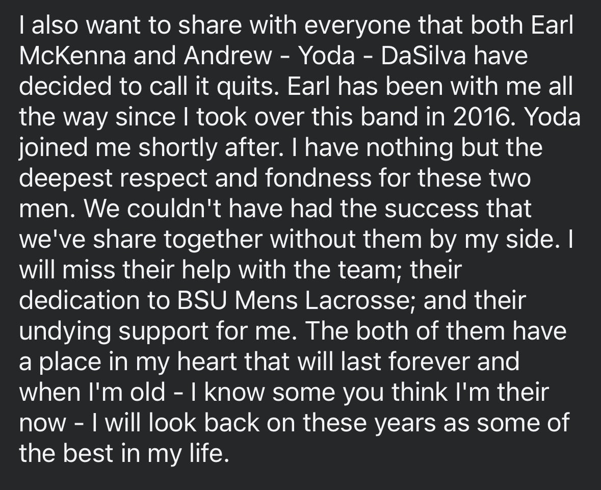 A note from Coach Welsh: