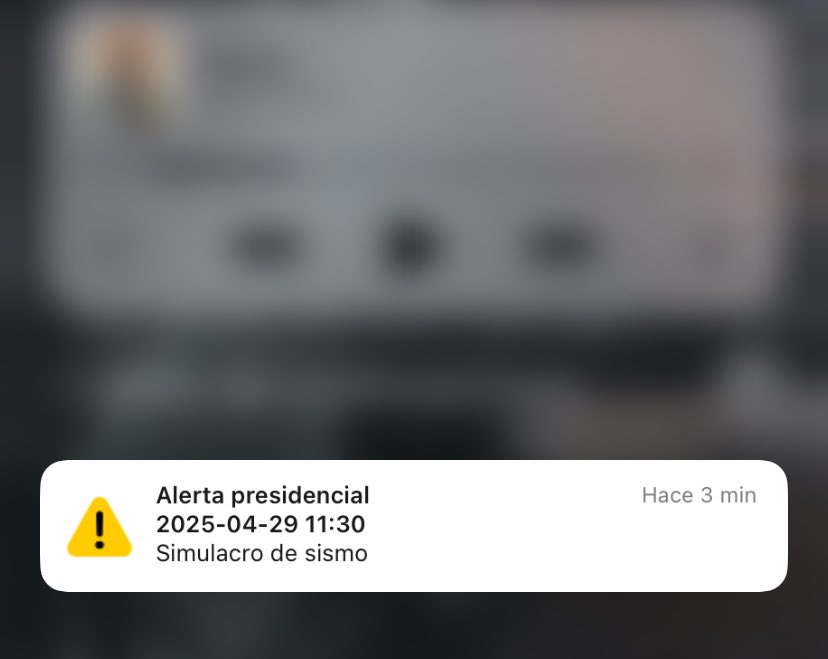 Otro sonido traumático. 
#sismo