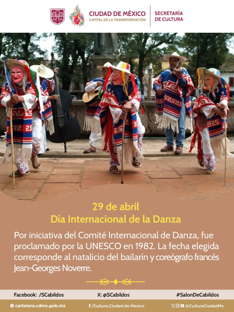 Hoy es el Día Internacional de la Danza
#Efemérides 
#SalonDeCabildos