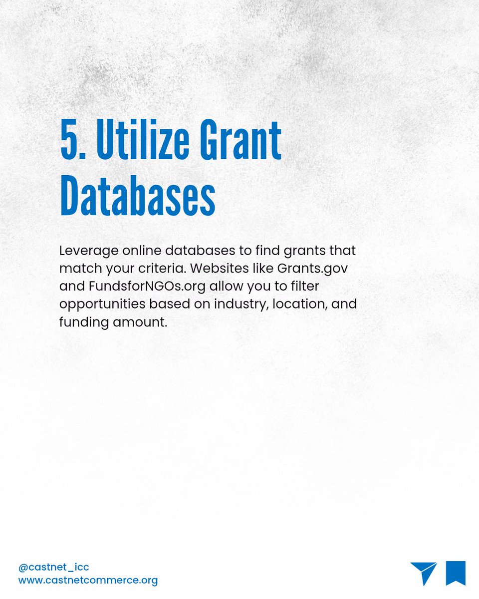 CASTNET_ICC's tweet image. Swipe through to uncover actionable insights and resources to fuel your entrepreneurial journey.

#CASTNET #BusinessGrowth #GrantOpportunities #TipsTuesday #FundingYourBusiness #GlobalExpansion #BusinessGrants #SmallBusinessFunding #InternationalMarkets #CASTNETInsights