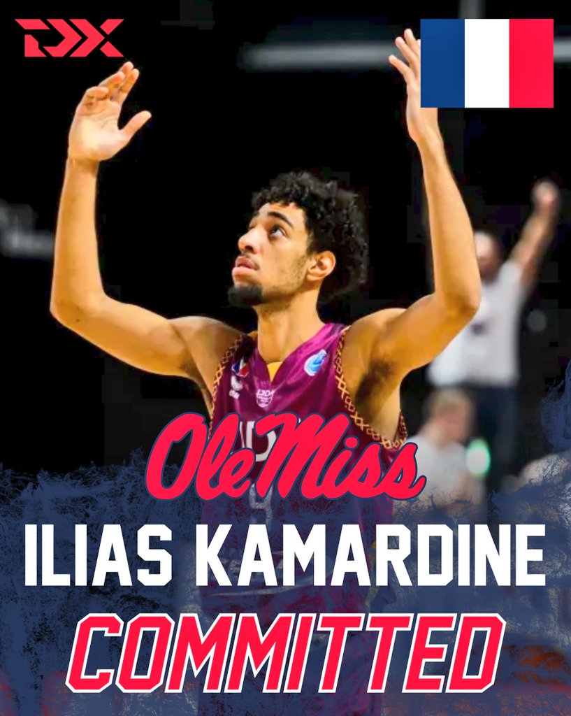 DraftExpress's tweet image. NEWS: French guard Ilias Kamardine has committed to Ole Miss, a source told ESPN.

The 6'5 versatile combo plays for Dijon in Pro A. Former MVP and tournament champion at the FIBA U20 Eurobasket, turns 22 in October.

Major backcourt addition for Chris Beard in the SEC.