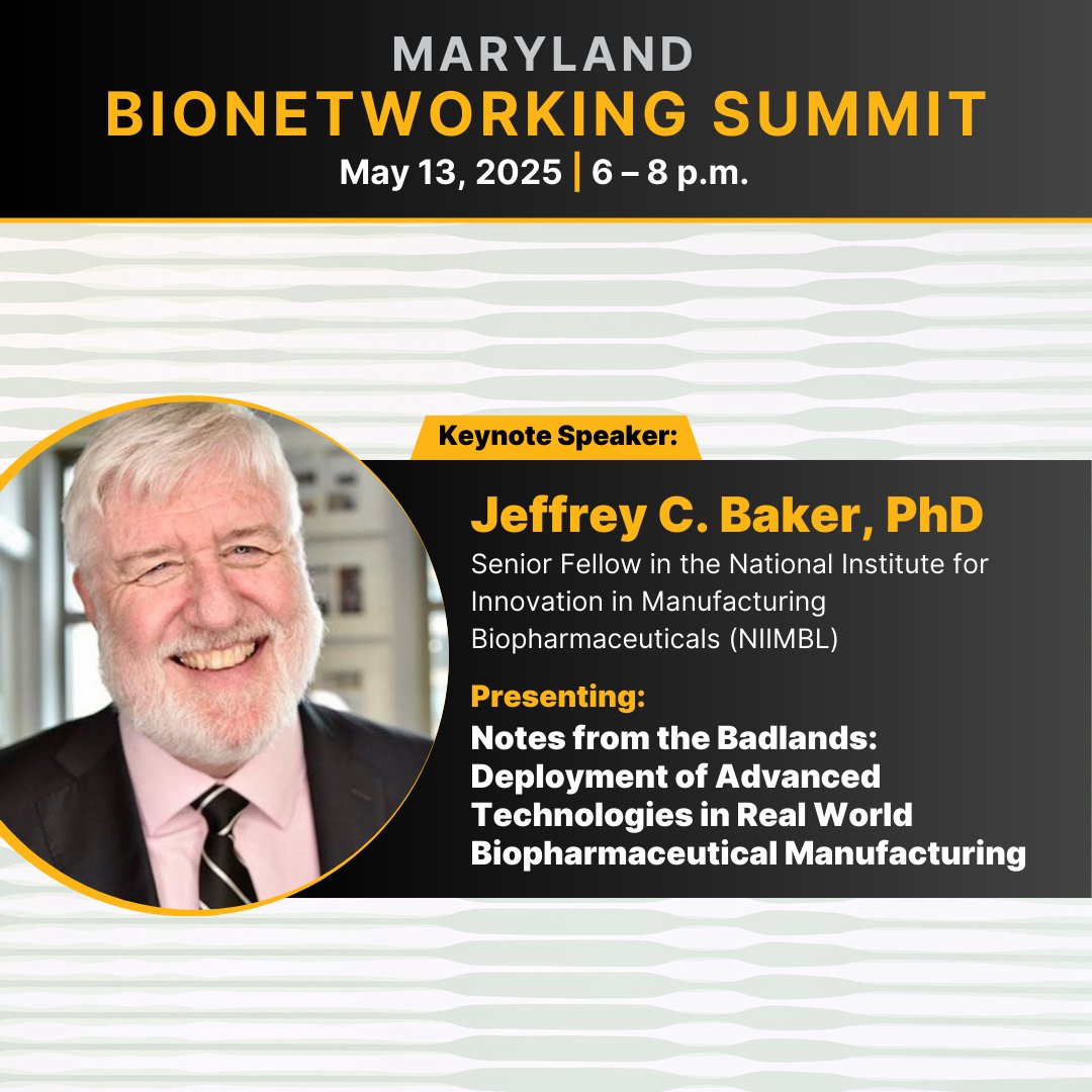 Join professionals working in biopharma, academia, and government at the next Maryland Bionetworking Summit on May 13th. For more details and to register, visit: go.umd.edu/bionetworkings…