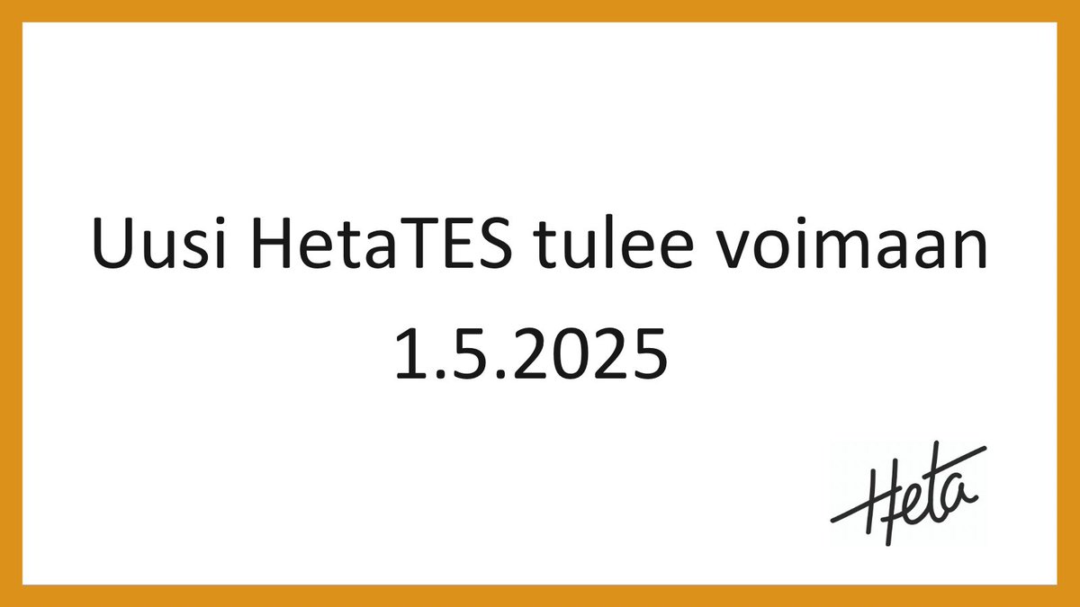 Heta-liiton valtuusto on tänään 29.4. hyväksynyt yksimielisesti uuden HetaTESin eli henkilökohtaisia avustajia koskevan valtakunnallisen työehtosopimuksen. <a href="/JHLry/">Ammattiliitto JHL</a> hallinto on osaltaan hyväksynyt sopimuksen eilen. Uusi HetaTES tulee voimaan 1.5.2025