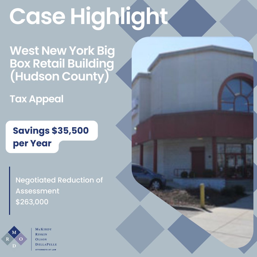 If you believe your property assessment is too high, we’re here to help you negotiate a better deal.

👉 Contact us to start your tax appeal today! mrod.law/contact-us/

#TaxAppeal #PropertyTaxSavings #BigBoxRetail #HudsonCounty #MRODLaw