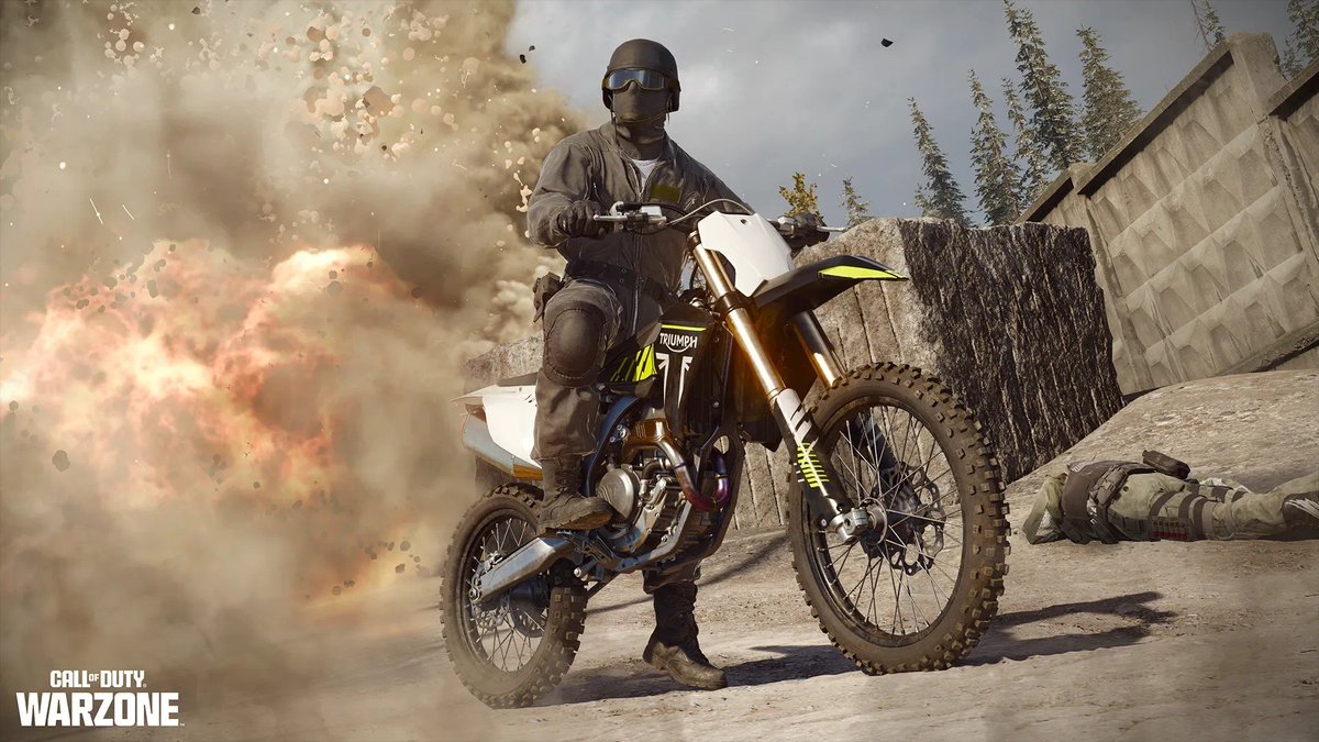 Triumph TF 250-X will be added to Verdansk in Call of Duty: Warzone's S03 Reloaded update.